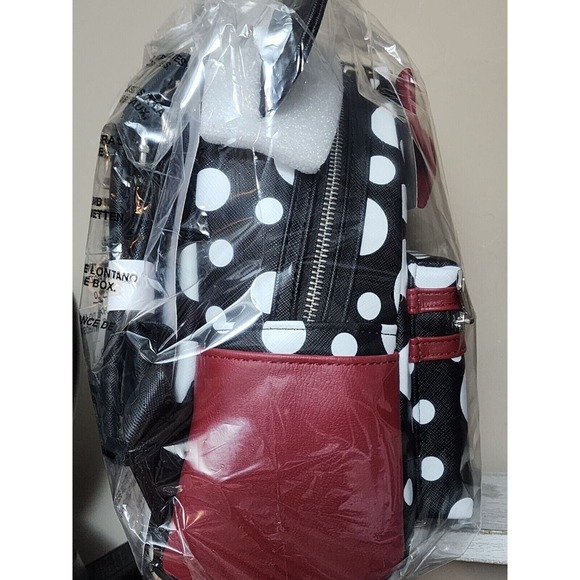 Loungefly Disney Minnie Mouse White & Black Polka Dot Faux Leather Mini … main image 5